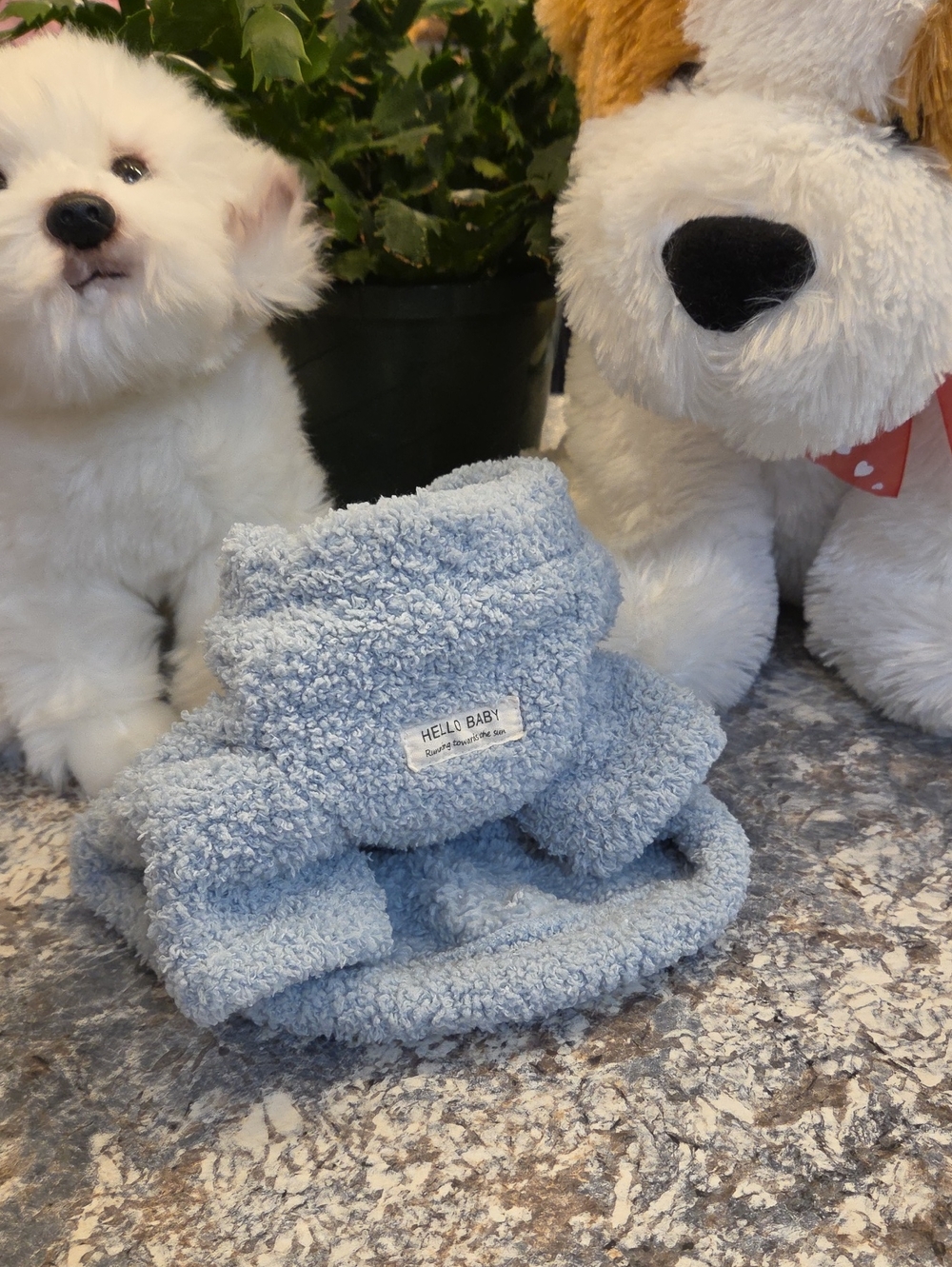 Light Blue Plush Dog Sweater - Cozy Sherpa Pet Sweater